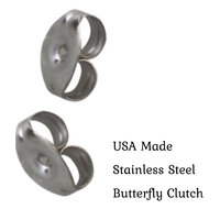 Butterfly Clutches USA Made Hypo-Allergenic - Quantity Options