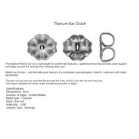 Titanium Petal Earring Clutch Back USA Made (5mm)