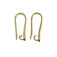 Gold Medium Ear Wires - Nickel Free  Earwires with Open Back Loop