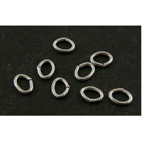 100 Brass Jump Ring Oval 3mm x 4mm , Nickel Free, Silver or Antique Bronze Colour 50pr 