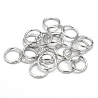 100 x 10mm Stainless Steel Jump Rings - Offset - Non Tarnish