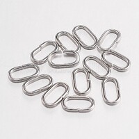 50 Oval Jump Ring 11mm x 6mm x 1.5mm  Steel Strong Oval Jump Rings