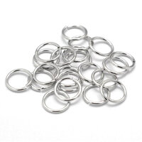 50 Stainless Steel Jump Rings 1.2mm - Offset - Various Sizes - Non Tarnish