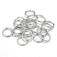 100 x 8mm Stainless Steel Jump Rings - Offset - Non Tarnish