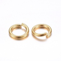 18k Gold Plated 10mm Jump Rings: Stainless Steel  1mm Thickness
