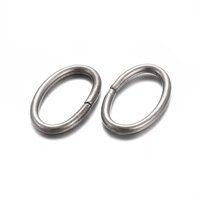 100 x Oval Jump Ring 8mm x 5mm 20 Guage 304 Stainless Steel Strong Stainless Steel Oval Jump Rings - Non Tarnish