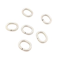 6x4x1mm 304 Stainless Steel Oval Jump Ring Strong Stainless Steel Oval Jump Rings - Non Tarnish