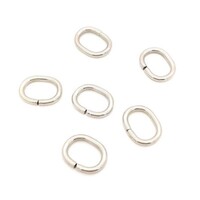 6x4x1mm 304 Stainless Steel Oval Jump Ring Strong Stainless Steel Oval Jump Rings