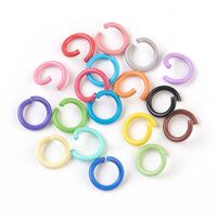 Jump Rings: 50 x 8mm Multi Colour Mix  Strong Steel Open Jump Rings