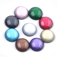 10 x 11mm Distressed Cabochons Round Half Dome