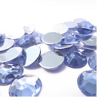 10 x 12mm Titanium Blue Faceted Cabochons