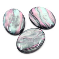 Abalone Style  - Resin Oval Flatback Cabochons 2 Sizes Available