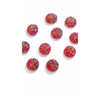 10 X 12mm Druzy - Glorious Red