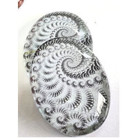 22mm x 30mm Spiral Fractals - Oval Decorative Glass -Set #3