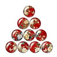 Orient Round - 12mm - Decorative Glass Cabochon