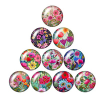 Set  PosyPosy - 16mm & 12mm Decorative Glass Cabochons