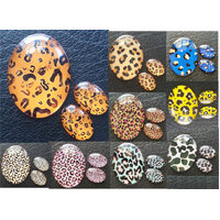 Eclectic Animal - Oval Decorative Glass Sets 1 Large & 2 Small 