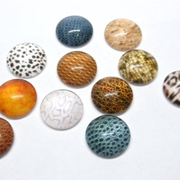 Jungle Prints - 5 Pairs of Glass Cabochons 10mm, 12mm, 14mm, 16mm