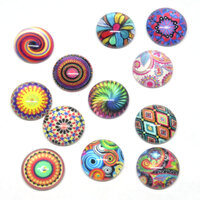 Wanda Collection - 10 x Glass Cabochons 10mm, 12mm, 14mm
