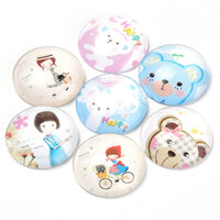 Out Of The Nursery - 10 x Glass Cabochons 10mm