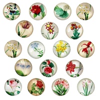 Botanicals - 10 x Glass Cabochons 12mm
