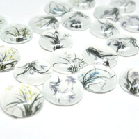 Coastal Breeze - 10 x Glass Cabochons 12mm