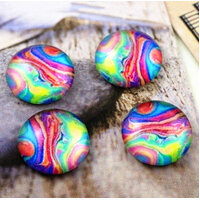 Distant Fire -10 x Glass Cabochons 12mm