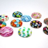 Felicity - 10 x Glass Cabochons 12mm