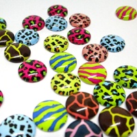 Funky Animals - 10 x Glass Cabochons 12mm