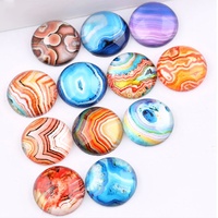 Geodes - 10 x Glass Cabochons 12mm