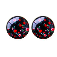 10  x 12mm Garden Rejoice Decorative Glass Flatback Cabochons