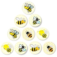 Honey Bees / BumbleBees- 10 x Glass Cabochons 12mm
