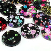 Kew - 10 x Glass Cabochons 12mm