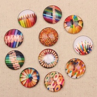 Pencils - 10 x Glass Cabochons 12mm