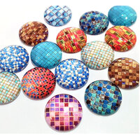 Splashback - 10 x Glass Cabochons 12mm