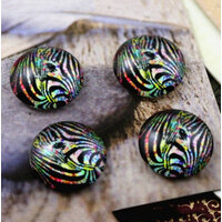 Tiger Terrace - 10 x Glass Cabochons 12mm