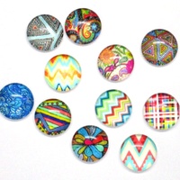 Verity - 10 x 12mm Glass Cabochons for 5 Pairs