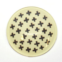 1 x 30mm Decorative Glass - Plus Cream