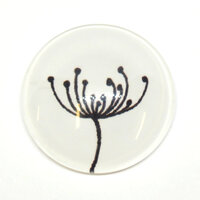 1 x 30mm Decorative Glass - Simple Dandelion