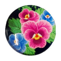 1 x 30mm Decorative Glass - Pansy