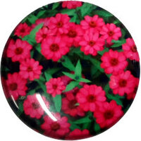 1 x 30mm Decorative Glass - Pink Daisies