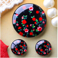 2 x 12mm & 1 x 30mm Garden Rejoice Pendant & Earring Set - 3 Pc Set
