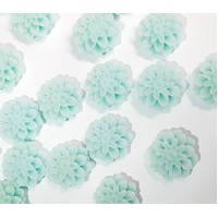 15mm Pale Blue Dahlia Cabochons