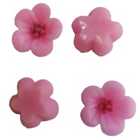10 x 14mm Pink Hibiscus