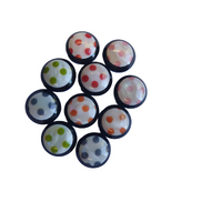 10mm Round Luna Nova - Spotty Circles - 5 Mixed Pairs