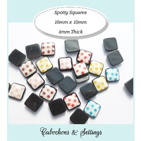 10 x 10mm Luna Nova Spotty Squares
