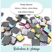 10 x 10mm Luna Nova Stripy Squares