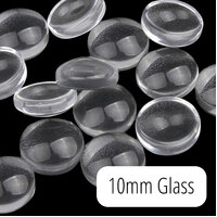 10mm Round Clear Magnifying Glass Cabochons