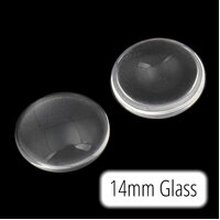 14mm Clear Magnifying Glass Cabochons