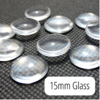 15mm Clear Magnifying Glass Cabochons